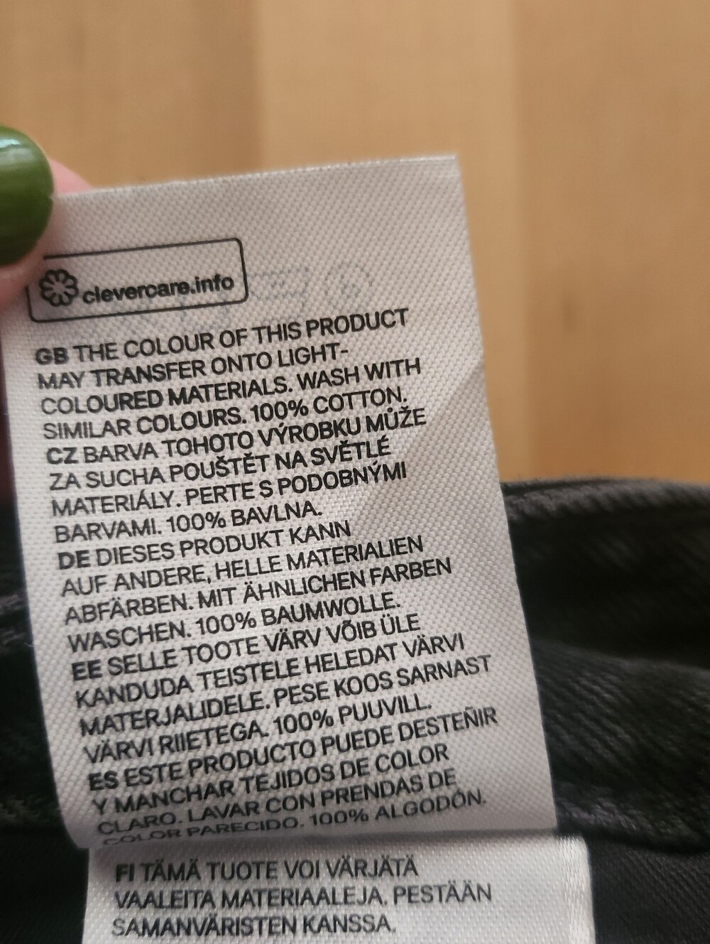 H&M Sz 10 Black Washed Denim Mini Skirt - Picture 5 of 5